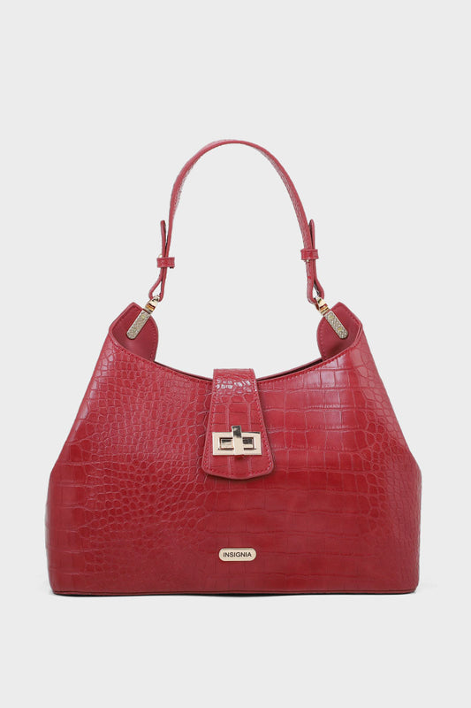 Baguette Shoulder Bags B10523-Maroon