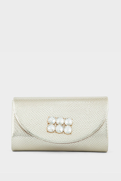 Party Wear Clutch BK4075-Dull Gold