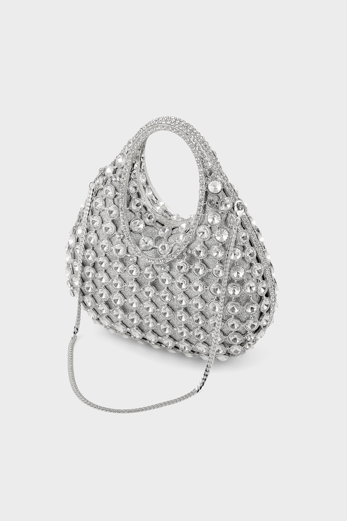 Party Wear Clutch BK4160-Silver