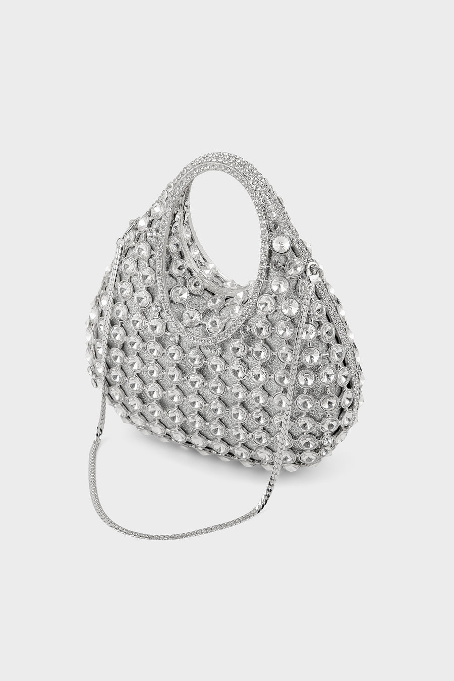 Party Wear Clutch BK4160-Silver