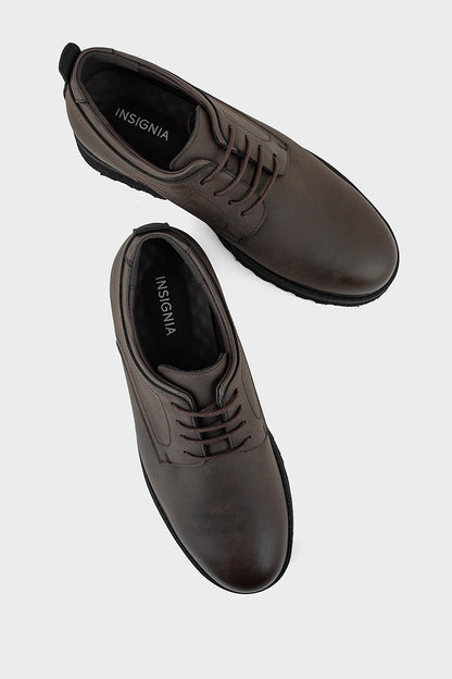 Men Formal Oxford MF8017-Coffee