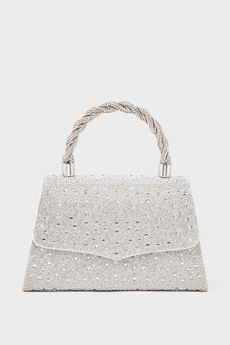 Party Wear Clutch BH0123-White