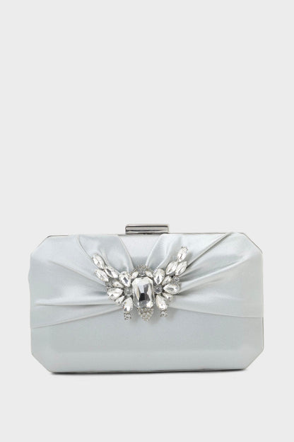 Party Wear Clutch B21598-Silver