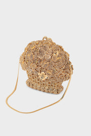 Party Wear Clutch BK4140-Golden