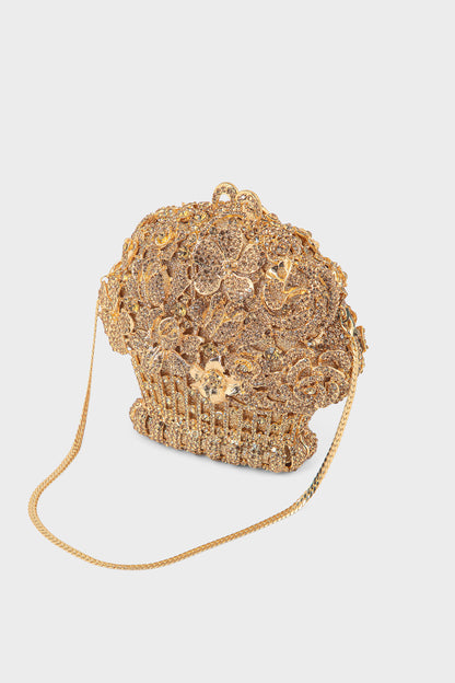 Party Wear Clutch BK4140-Golden