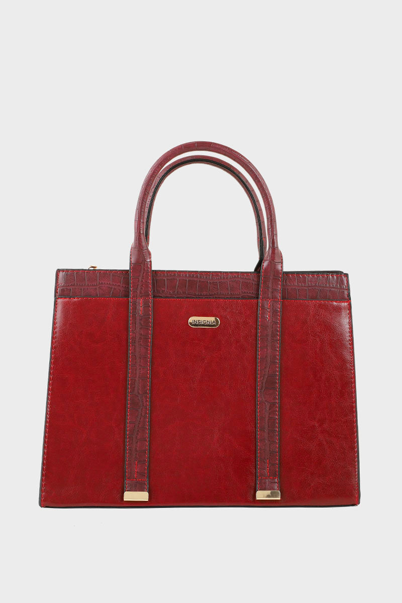 Formal Tote Hand Bags B14972-Maroon