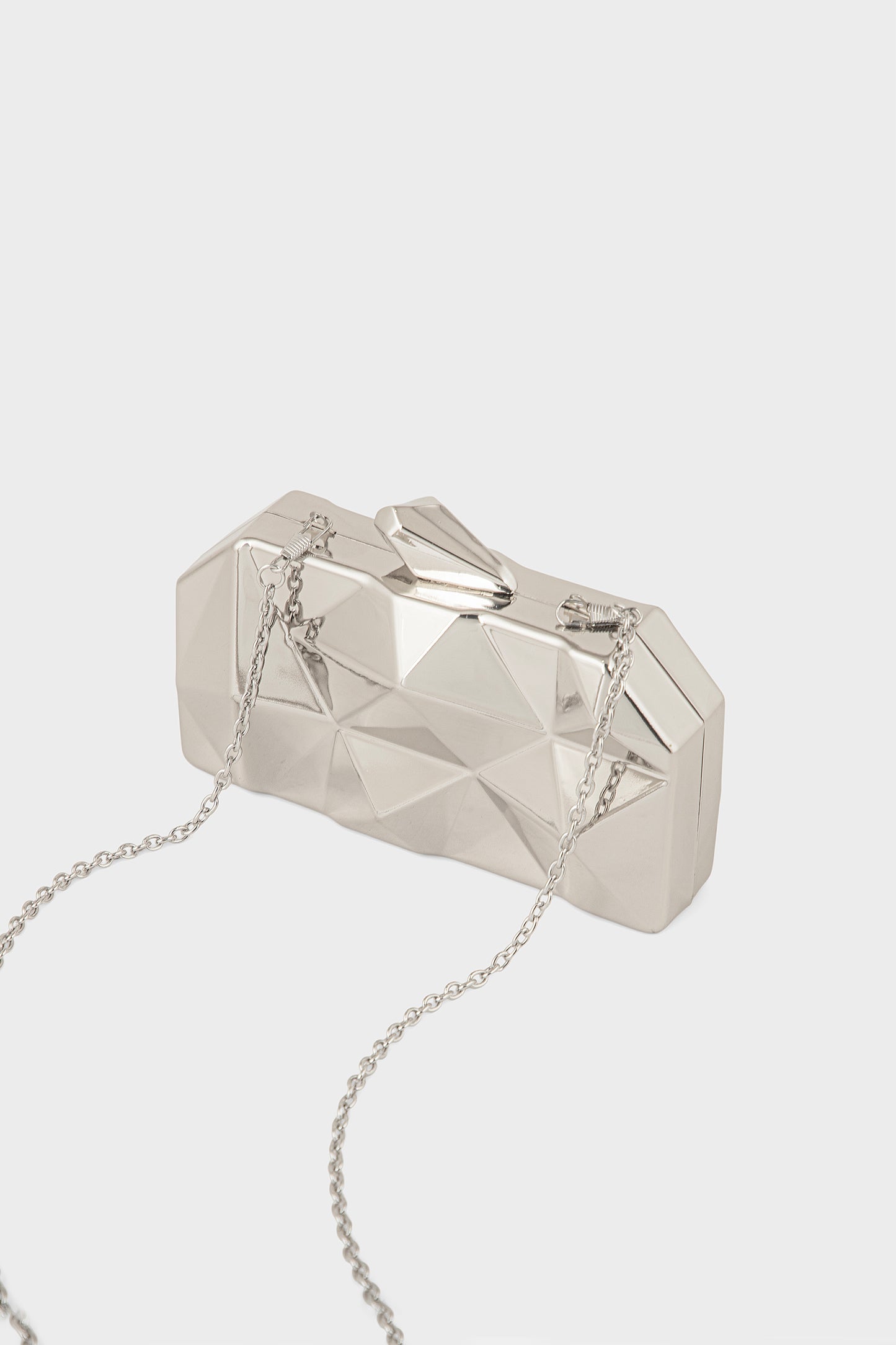 Party Wear Clutch BK4169-Silver