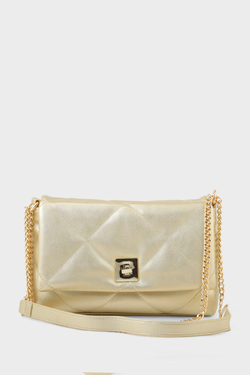 Flap Shoulder Bags B15139-Golden