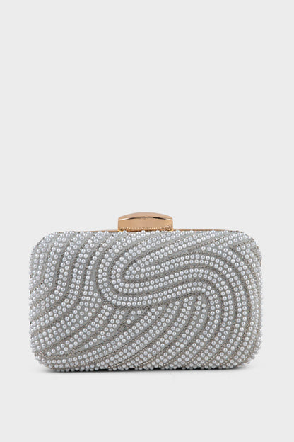 Party Wear Clutch BK4116-White