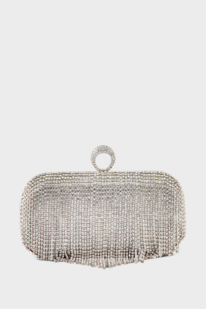 Party Wear Clutch BK4097-Silver