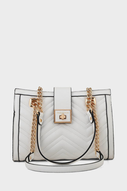 Satchel Shoulder Bags B15118-White