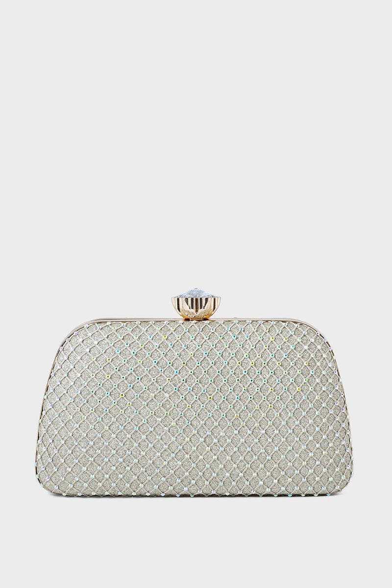 Party Wear Clutch B21597-Golden