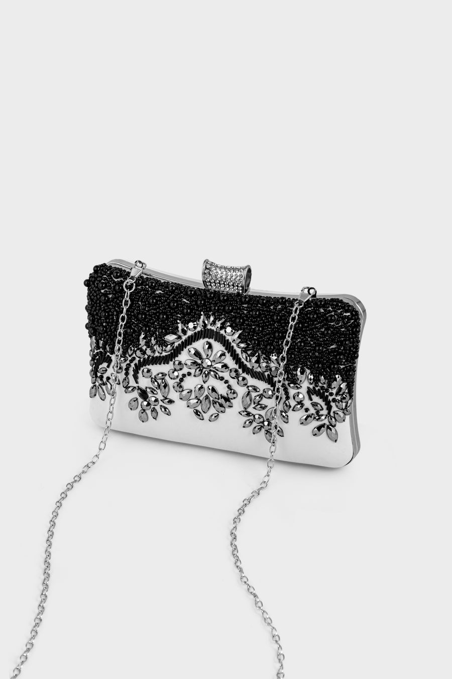 Party Wear Clutch BK4147-White