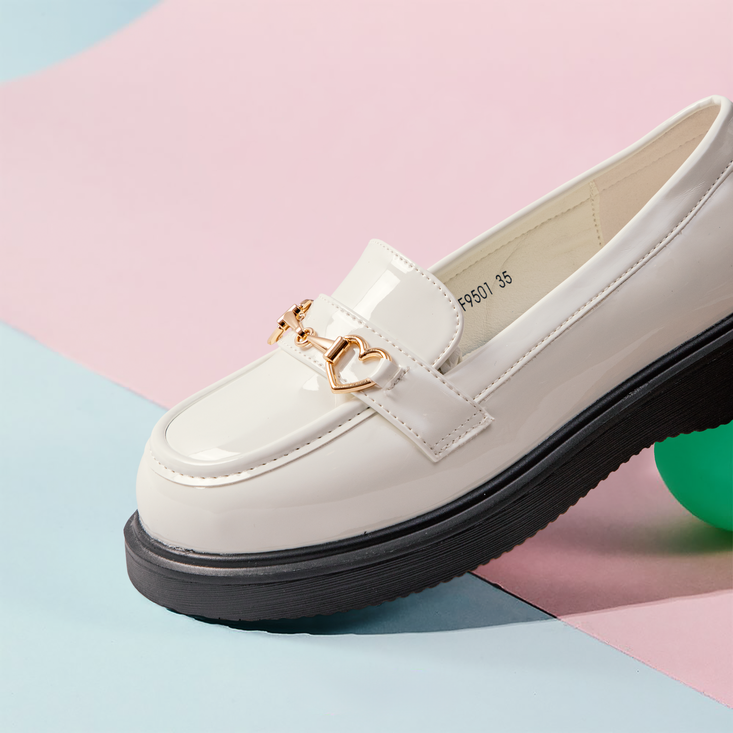 Girls Formal Loafer GF9501-Ivory