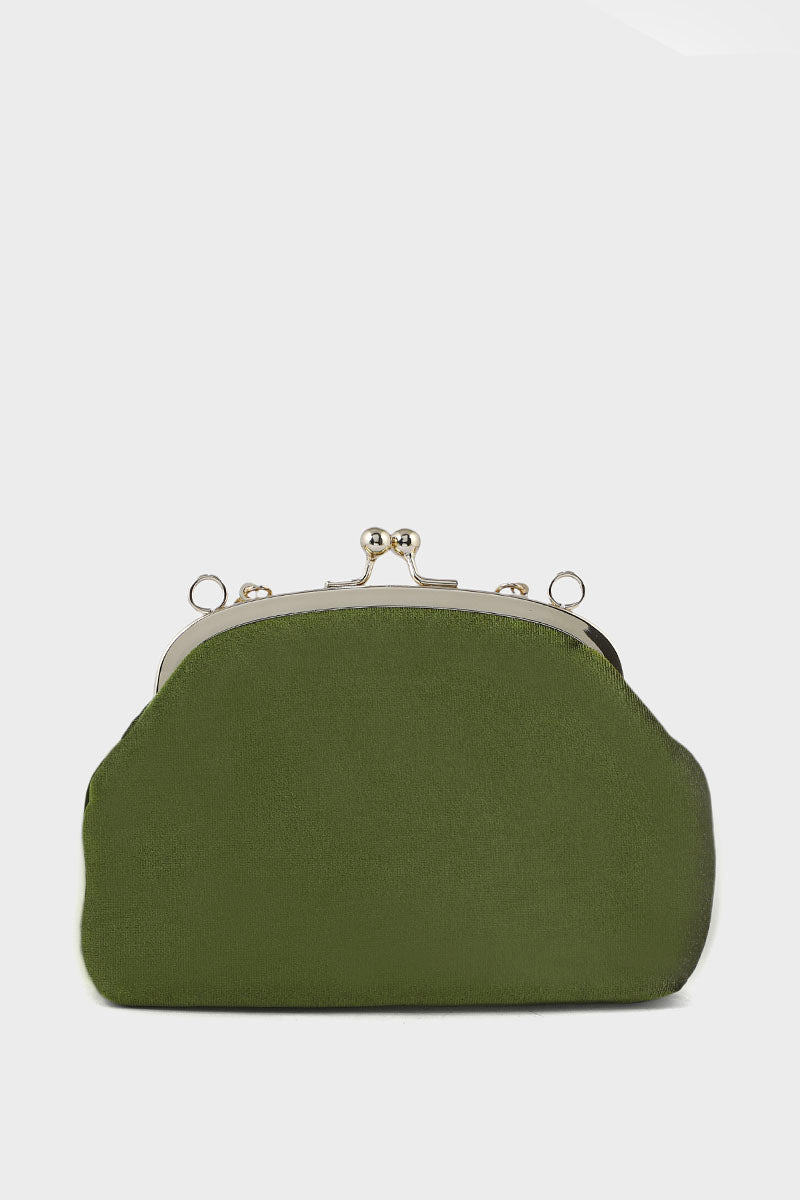 Party Wear Clutch Bk4033-Botl Green