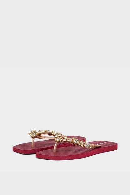 Casual Flip Flop IL3019-Maroon