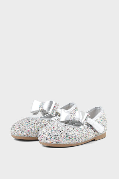 Girls Party Wear Pumps Q10001-Silver