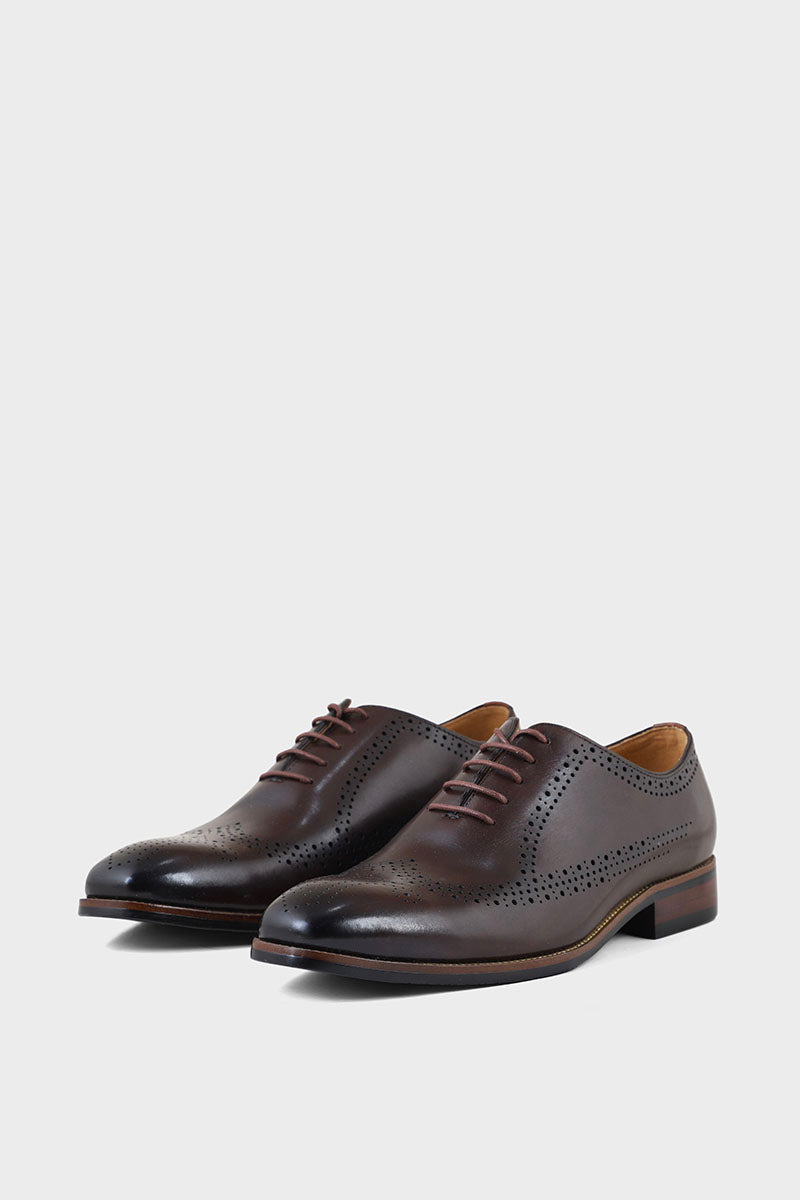 Men Formal Oxford M34061-Coffee