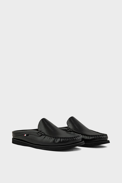 Men Casual Back Open Moccs MC6502-Black