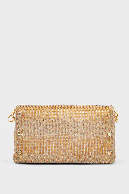 Party Wear Clutch BK4076-Golden