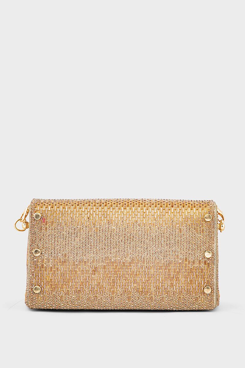 Party Wear Clutch BK4076-Golden