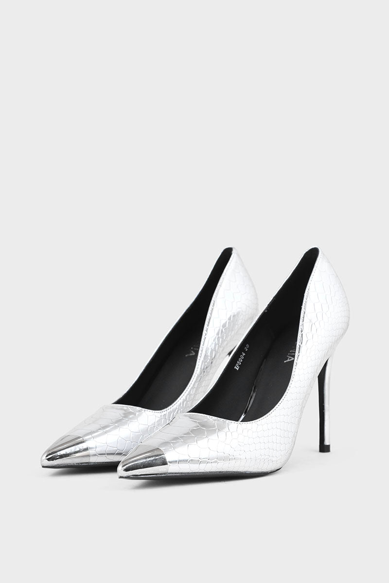 Party Wear Court Shoes IP5004-Silver