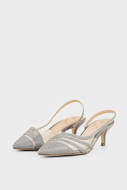 Party Wear Sling Back I47181-Grey