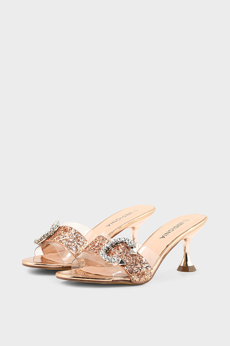 Party Wear Slip On I29237-Peach