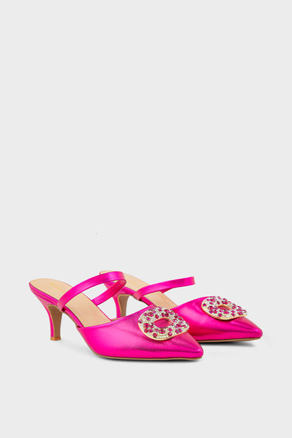 Party Wear Mule IP8513-Fuchsia