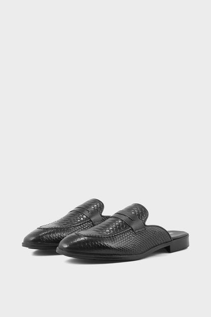 Men Casual Back Open M50011-Black