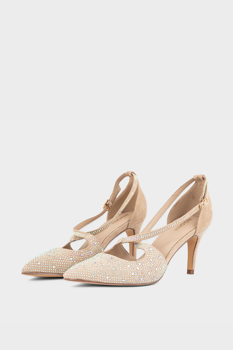 Party Wear Court Shoes IP5023-Beige