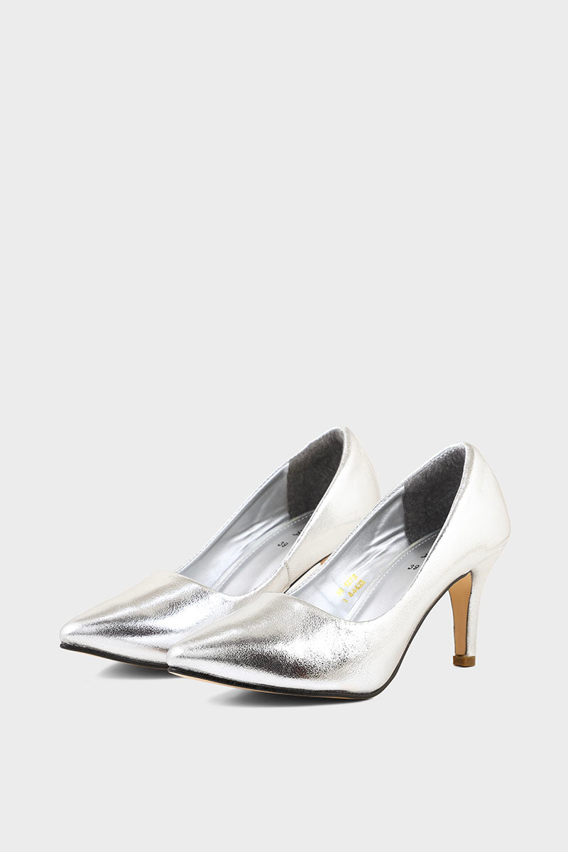 Formal Court Shoes I44423-Silver