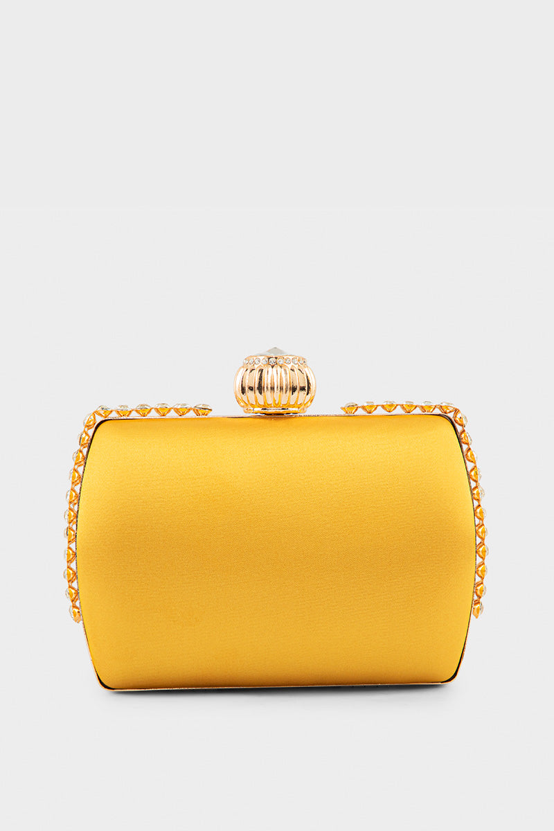Party Wear Clutch BK4083-Mustard