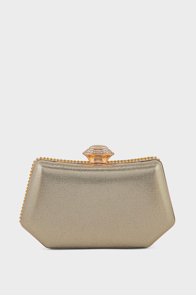 Party Wear Clutch BK4111-Golden