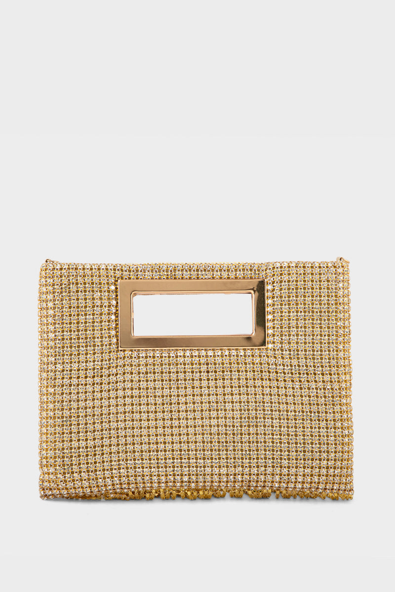 Party Wear Clutch BK4068-Golden