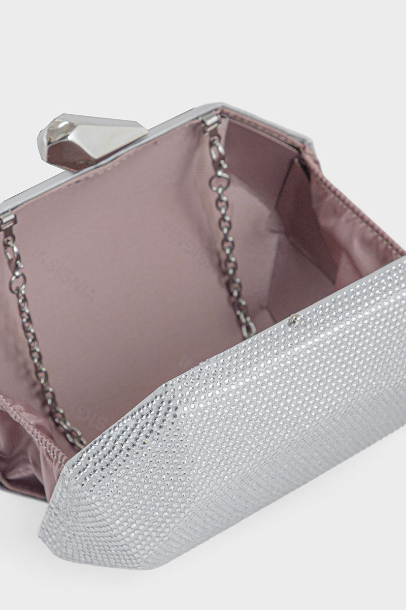Party Wear Clutch BK4129-Silver