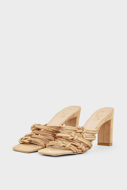 Party Wear Slip On I29165-Golden