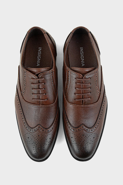 Men Formal Oxford MF8011-Coffee