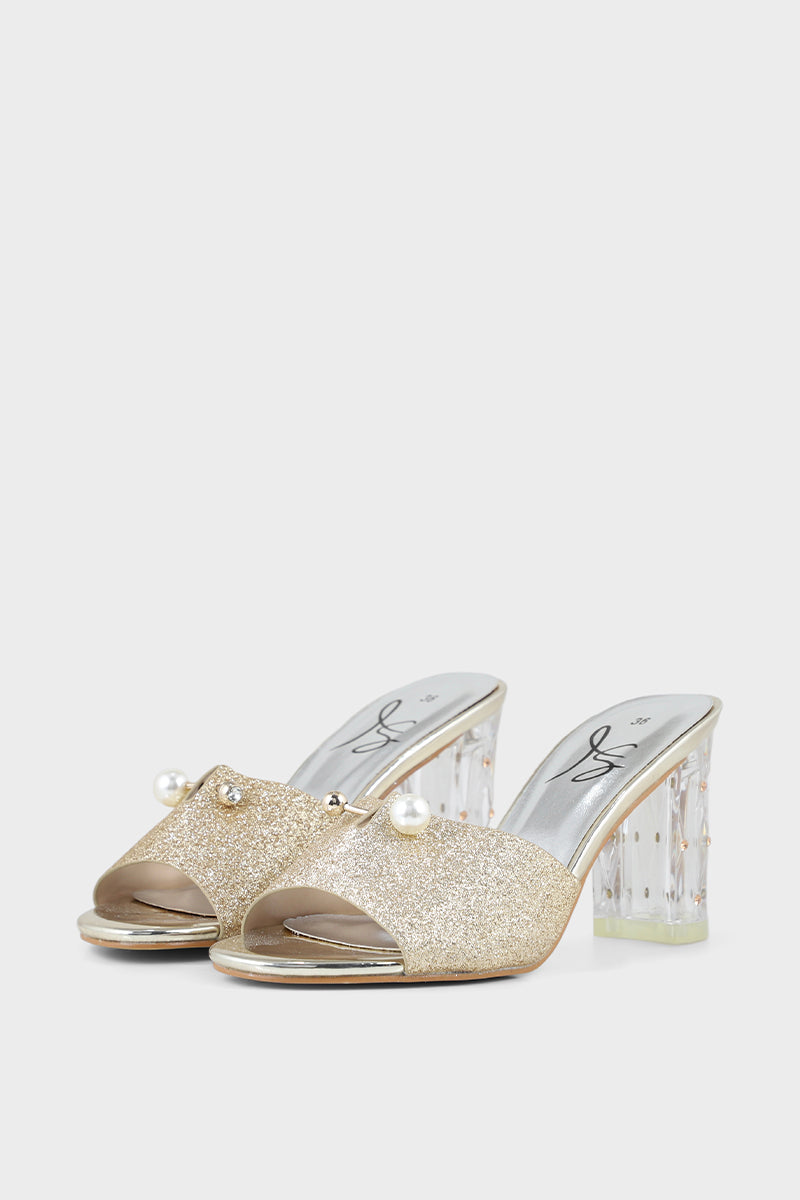 Party Wear Slip On I29104-Golden