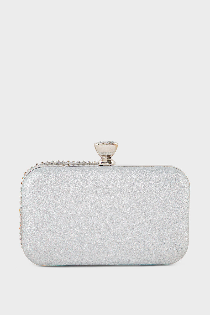 Party Wear Clutch BK4088-Silver