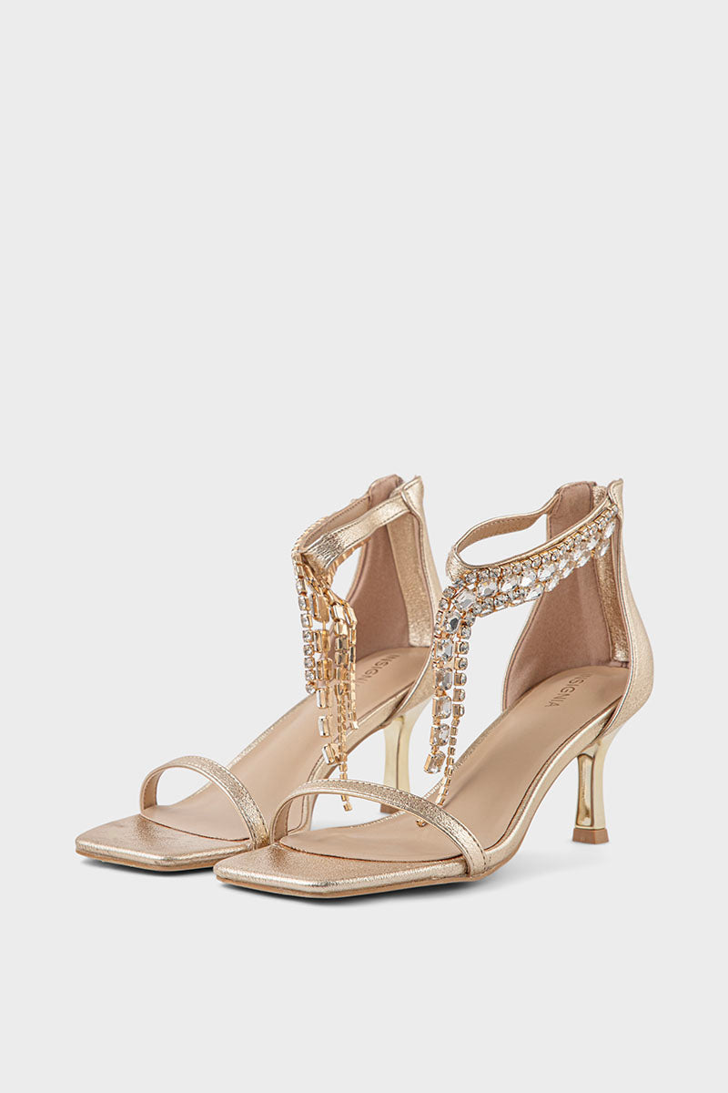 Party Wear Sandal IP2053-Dull Gold