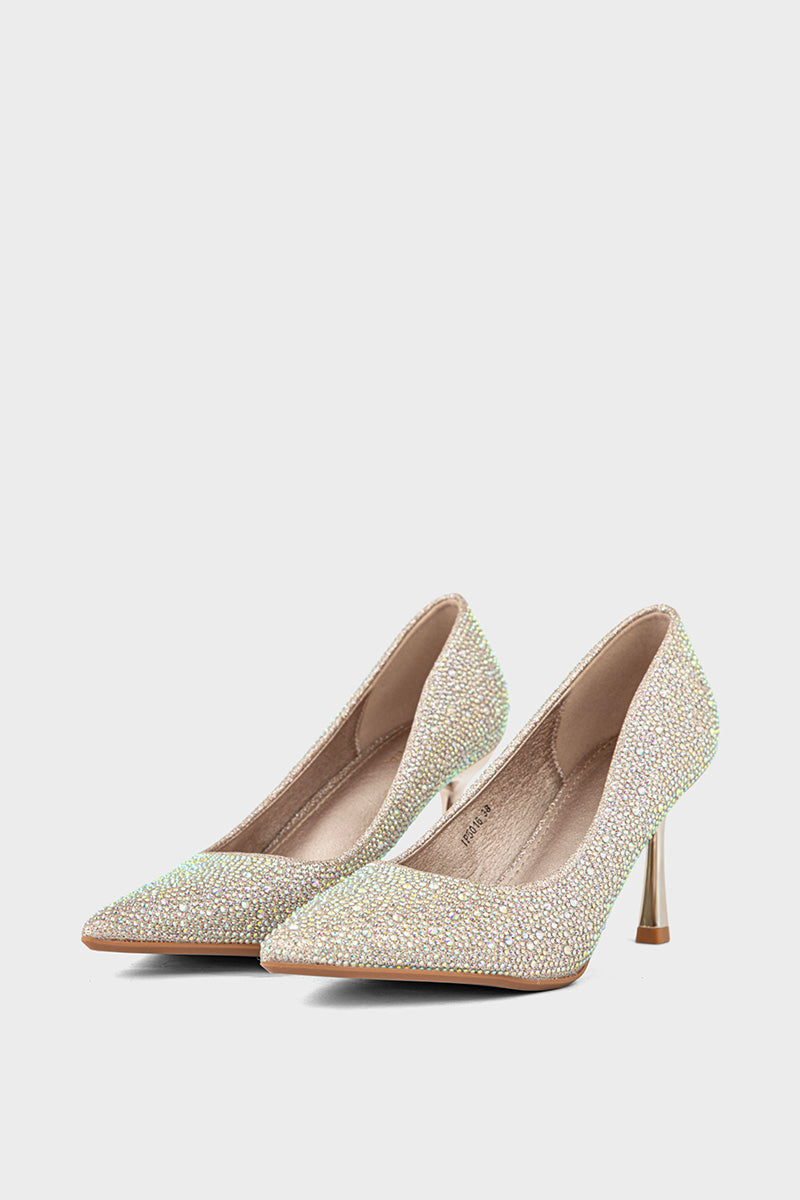 Party Wear-Court Shoes-IP5016-Champagne