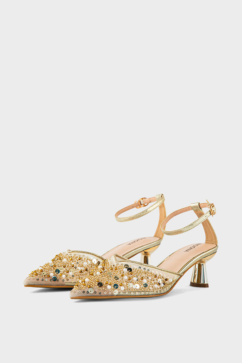 Party Wear Sling Back IP4021-Gold