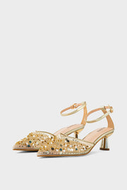 Party Wear Sling Back IP4021-Gold