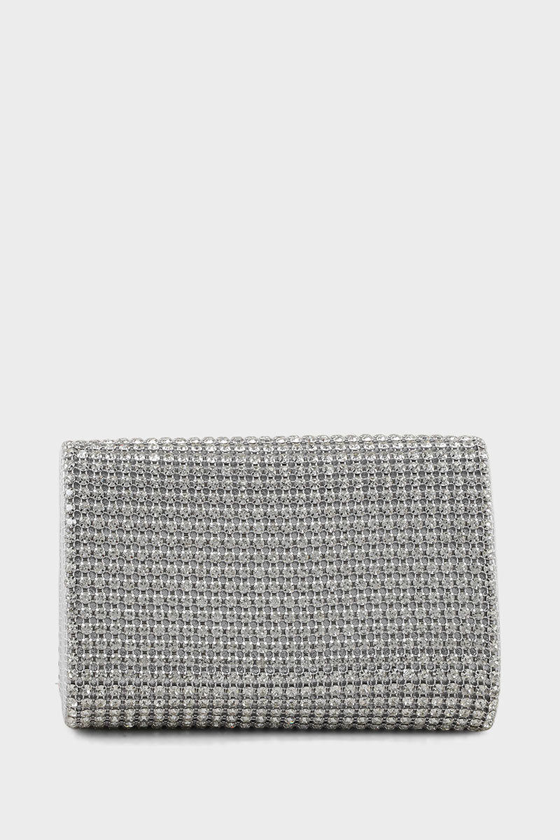 Party Wear Clutch BK4002-Silver