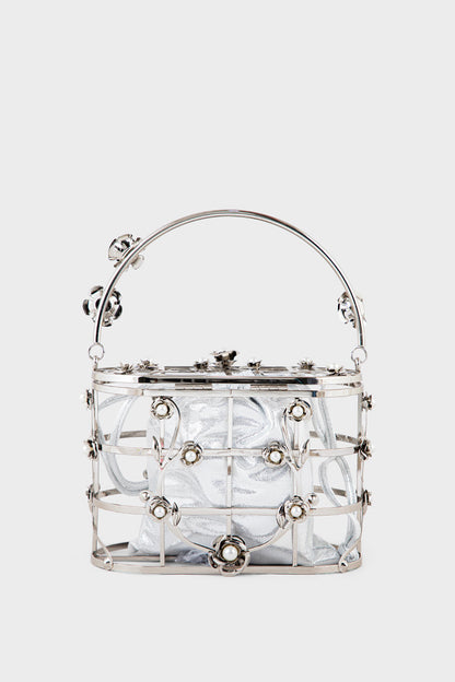 Party Wear Clutch BK4063-Silver