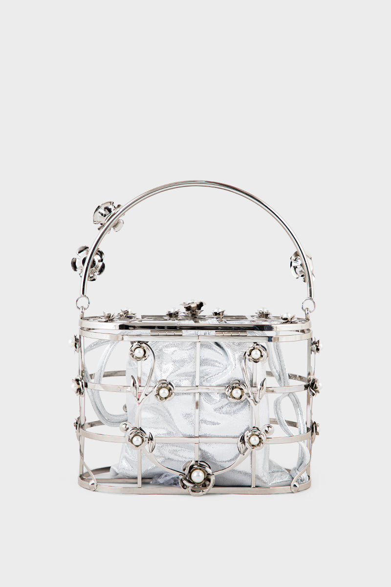 Party Wear Clutch BK4063-Silver