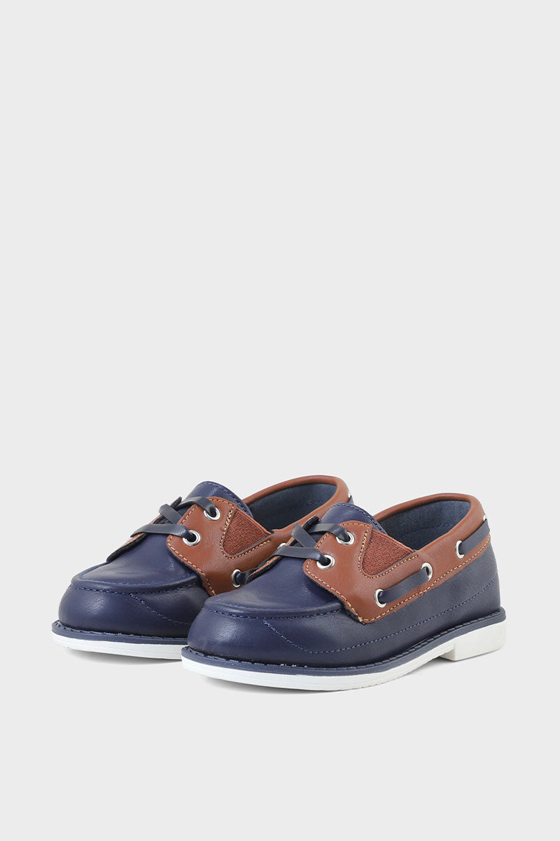 Boys Formal Boat Shoes Q10010-Blue