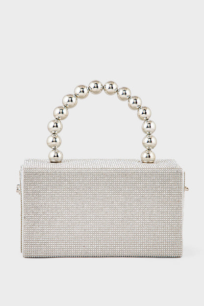 Party Wear Clutch BH0122-Silver