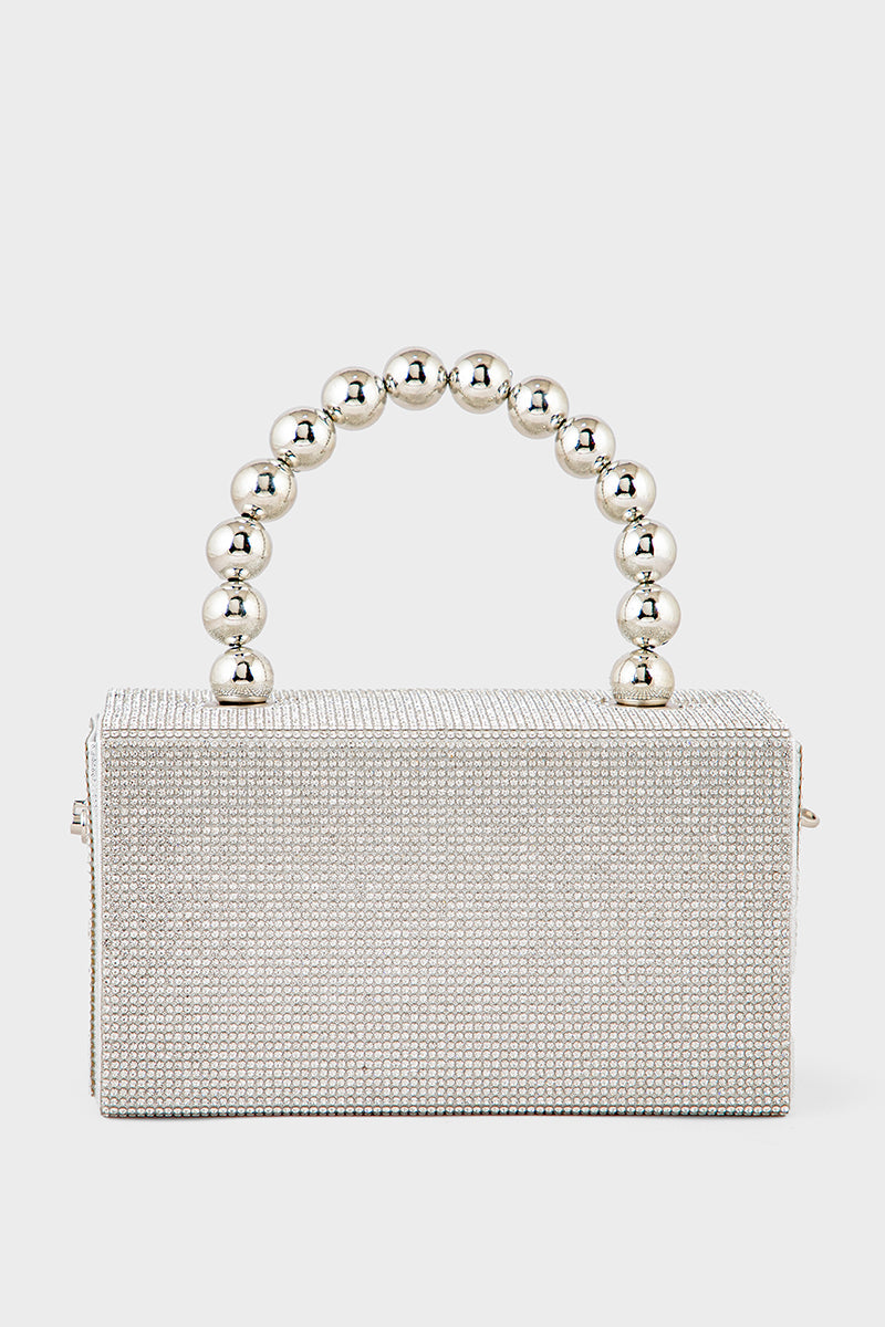 Party Wear Clutch BH0122-Silver